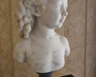 Sabine Houdon (age 4) Head Sculpture by Jean-Antoine Houdon (1741-1828)