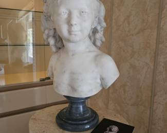 Sabine Houdon (age 4) Head Sculpture by Jean-Antoine Houdon (1741-1828)