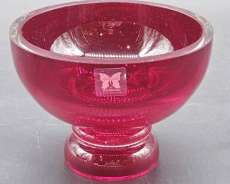 Waterford Red Footed Crystal Bowl, England