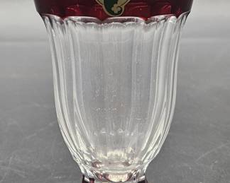 Waterford Ruby 5in Footed Vase