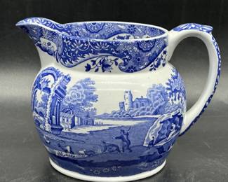 Spode Blue Italian Milk Jug, Made in England