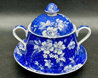 Spode Penny Lane Covered Sugar & Saucer