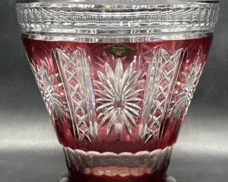 Cranberry Cut to Clear Champagne Bucket