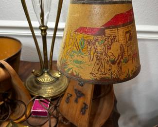 Vintage Roy Rogers western lamps
