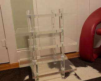 Mcm lucite multi-tiered table 