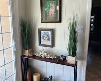 11. Living area long thin table