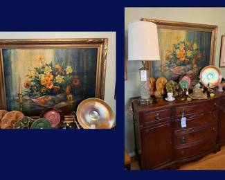 118.  `1940's Details of Still life & Mahogany Buffet 
