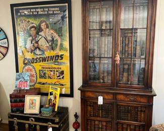 1. 1950s Crosswinds, Trunk, Bookcase full of Books
