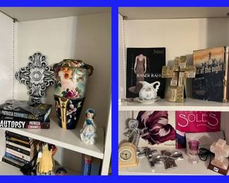 30. Tall Japanese Vase and Fashion Books.
