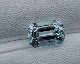 5.75 Carat Natural Aquamarine, Emerald Cut
