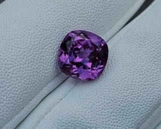 Breathtaking 7.13 Carat Color-Changing Lab-Grown Alexandrite, Cushion Cut