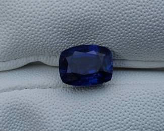 4.72 Carat Lab-Grown Sapphire, Cushion Cut