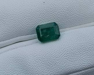 2.87 Carat Zambian Emerald, Emerald Cut