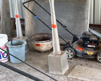 Solid heavy lighting structures - needs rewiring.