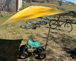 Fabricobbled garden seat, pure brilliance!