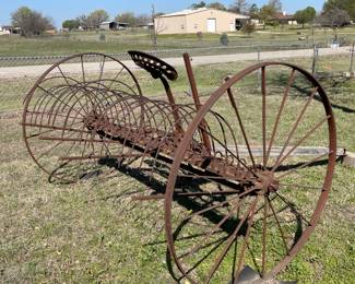 Antique hay gatherer or modern yard art - your choice!