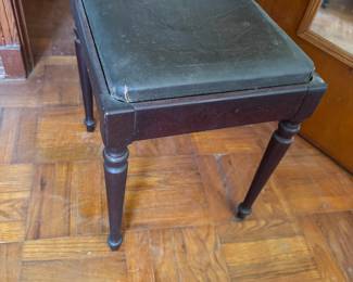 Vintage Singer sewing stool with storage