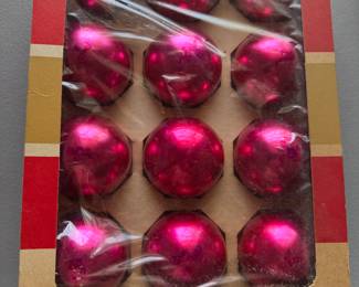Vintage glass Christmas ornaments. We have several sets. Most are multi colored. We have a lot of vintage Christmas items 