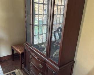 Drexel mahogany china cabinet