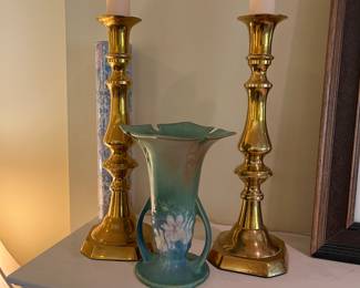 Vintage Mottahedeh Brass Candlesticks
