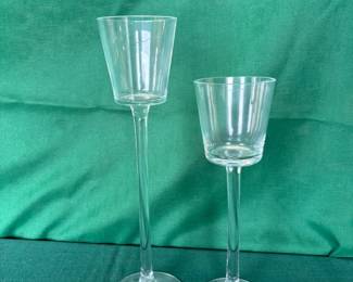 Clear Glass Candle Holders