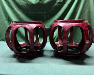 Chinese Redwood Barrel Stool