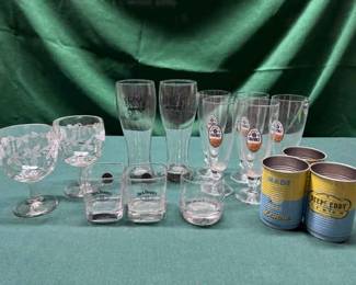 Beer, Wine And Whiskey Glasses