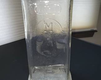 Antique glass mailbox