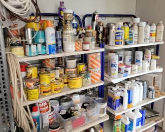 Paints, chemical supplies