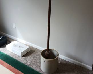 Antique butter churn
