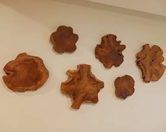 Tree slab wall decorations