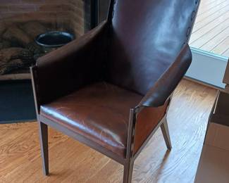 Brown leather chair