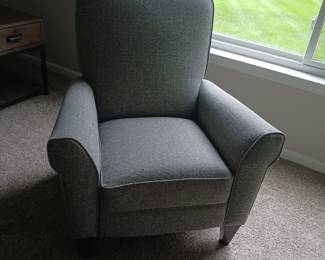 Gray cotton upholstered chair