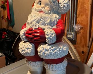 large vintage Santa coin bank