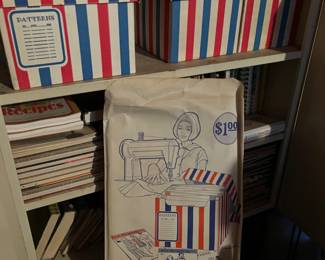 vintage striped pattern boxes