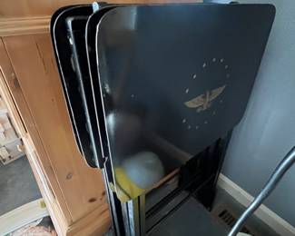 vintage metal tray tables