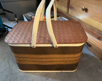 Vintage picnic basket