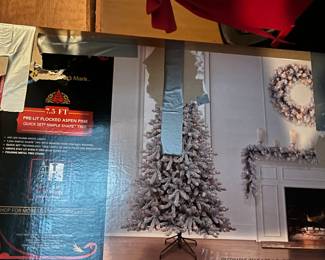 7.5 ft flocked Christmas tree