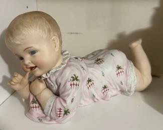 Vintage Bisque Porcelain Piano Baby