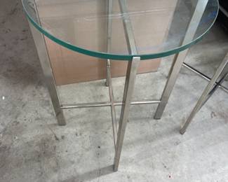 Pair of these modern side table glass