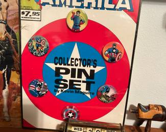 Captain America collectable Pin set only $6 .