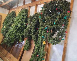 Miles of garland, some lit.