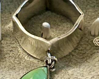sterling turquoise dangle ring