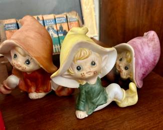 three vintage pixies