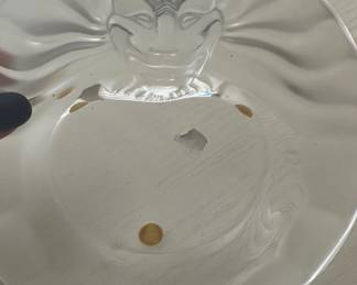 Laligue crystal Lion HeadTete' de Lion signed