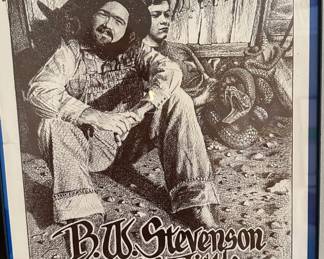 Vintage B.W> Stevenson concert poster