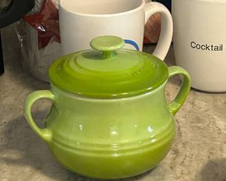 Le Creuset individual lidded soup pot