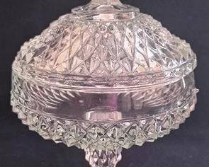 223 - Indiana Glass Diamond Point Candy Dish 12 x 6

