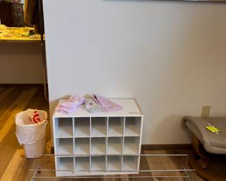 Bedroom shoe cubby and rack