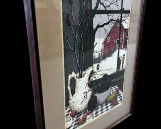 January Table-Seven Apples Serigraph, by Tom Bartek, 1975